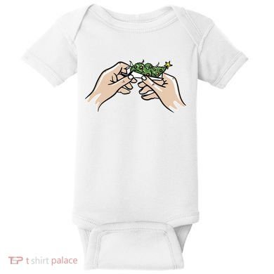 Weed Marijuana Christmas Xmas Tree Ornaments Smoker Gift Baby Bodysuit