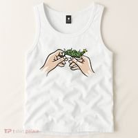 Weed Marijuana Christmas Xmas Tree Ornaments Smoker Gift Tank Top thumb 2