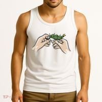 Weed Marijuana Christmas Xmas Tree Ornaments Smoker Gift Tank Top thumb 3
