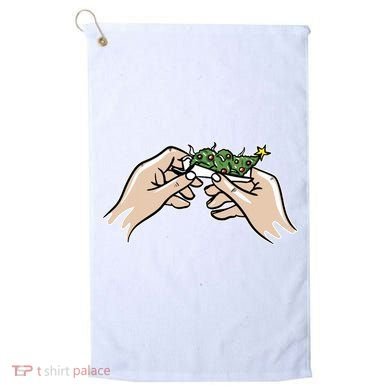 Weed Marijuana Christmas Xmas Tree Ornaments Smoker Gift Golf Towel
