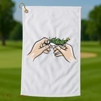 Weed Marijuana Christmas Xmas Tree Ornaments Smoker Gift Golf Towel thumb 1