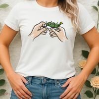 Weed Marijuana Christmas Xmas Tree Ornaments Smoker Gift Women's T-Shirt thumb 2