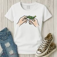 Weed Marijuana Christmas Xmas Tree Ornaments Smoker Gift Women's T-Shirt thumb 3