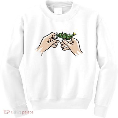 Weed Marijuana Christmas Xmas Tree Ornaments Smoker Gift Kids Sweatshirt