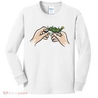 Weed Marijuana Christmas Xmas Tree Ornaments Smoker Gift Kids Long Sleeve Shirt thumb 0