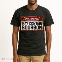 Warning May Contain Bourbon Tall T-Shirt thumb 2