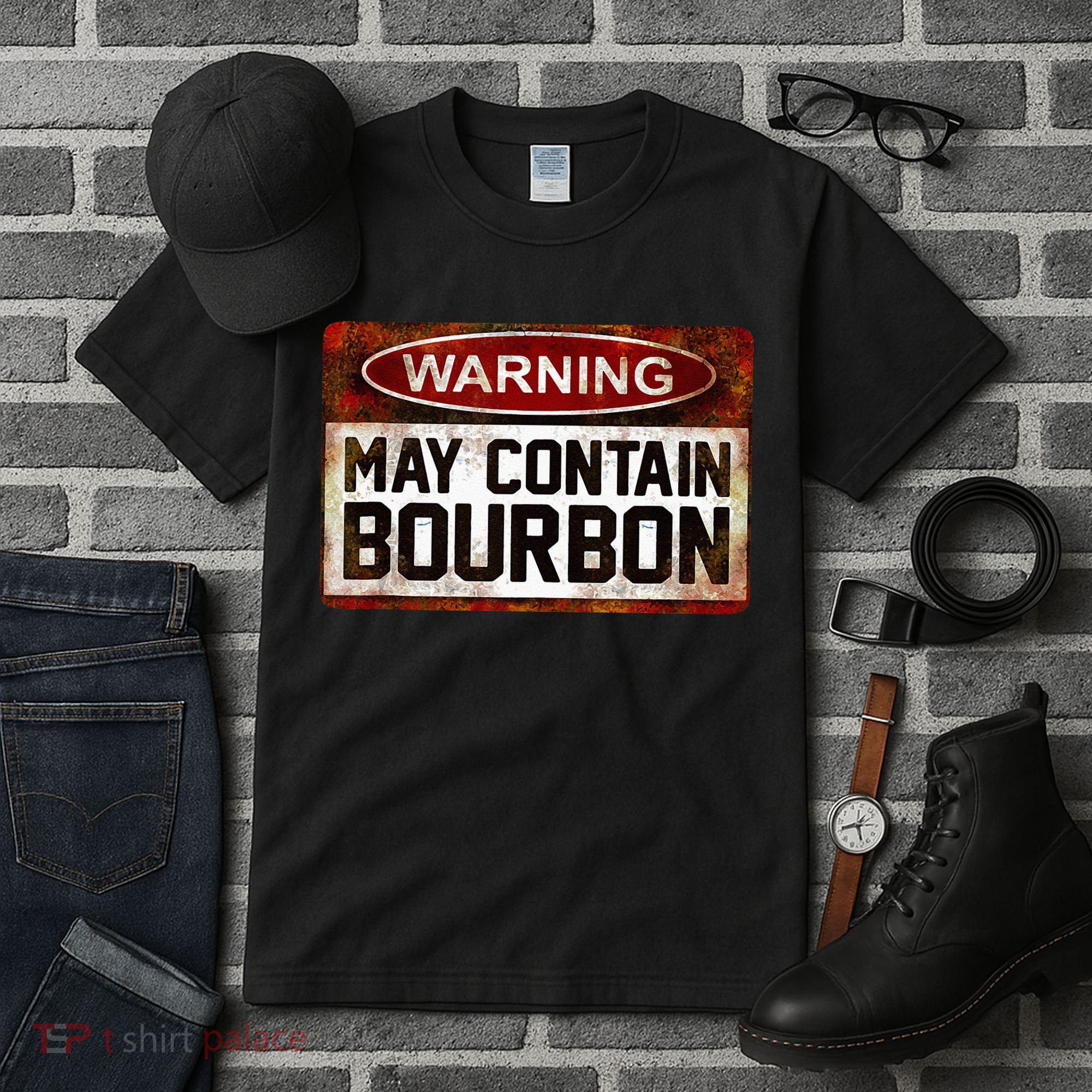 Warning May Contain Bourbon Tall T-Shirt