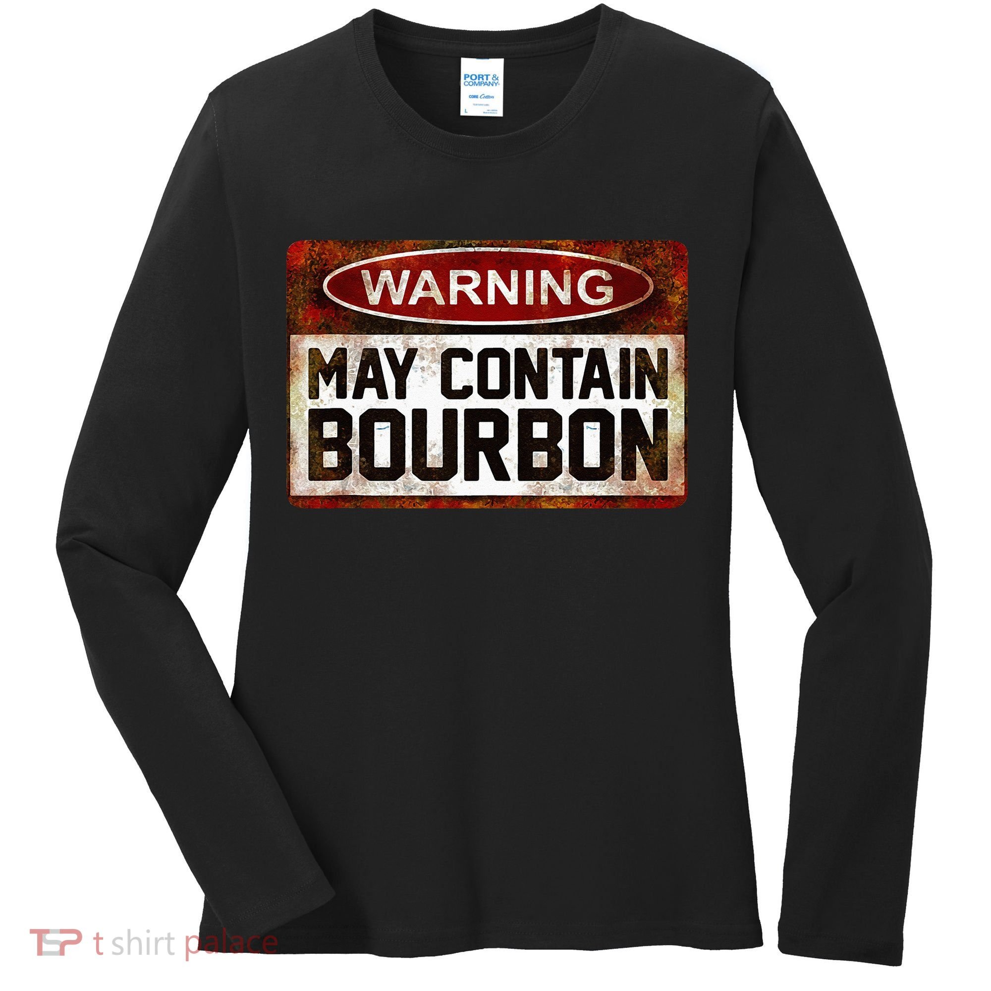 Warning May Contain Bourbon Women's Long Sleeve Shirt