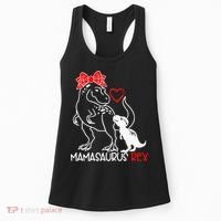 Womens Mamasaurus Dinosaur Funny Women's Costume T Rex Mother's Day Women's Tank Top thumb 0