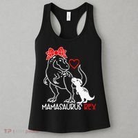 Womens Mamasaurus Dinosaur Funny Women's Costume T Rex Mother's Day Women's Tank Top thumb 3