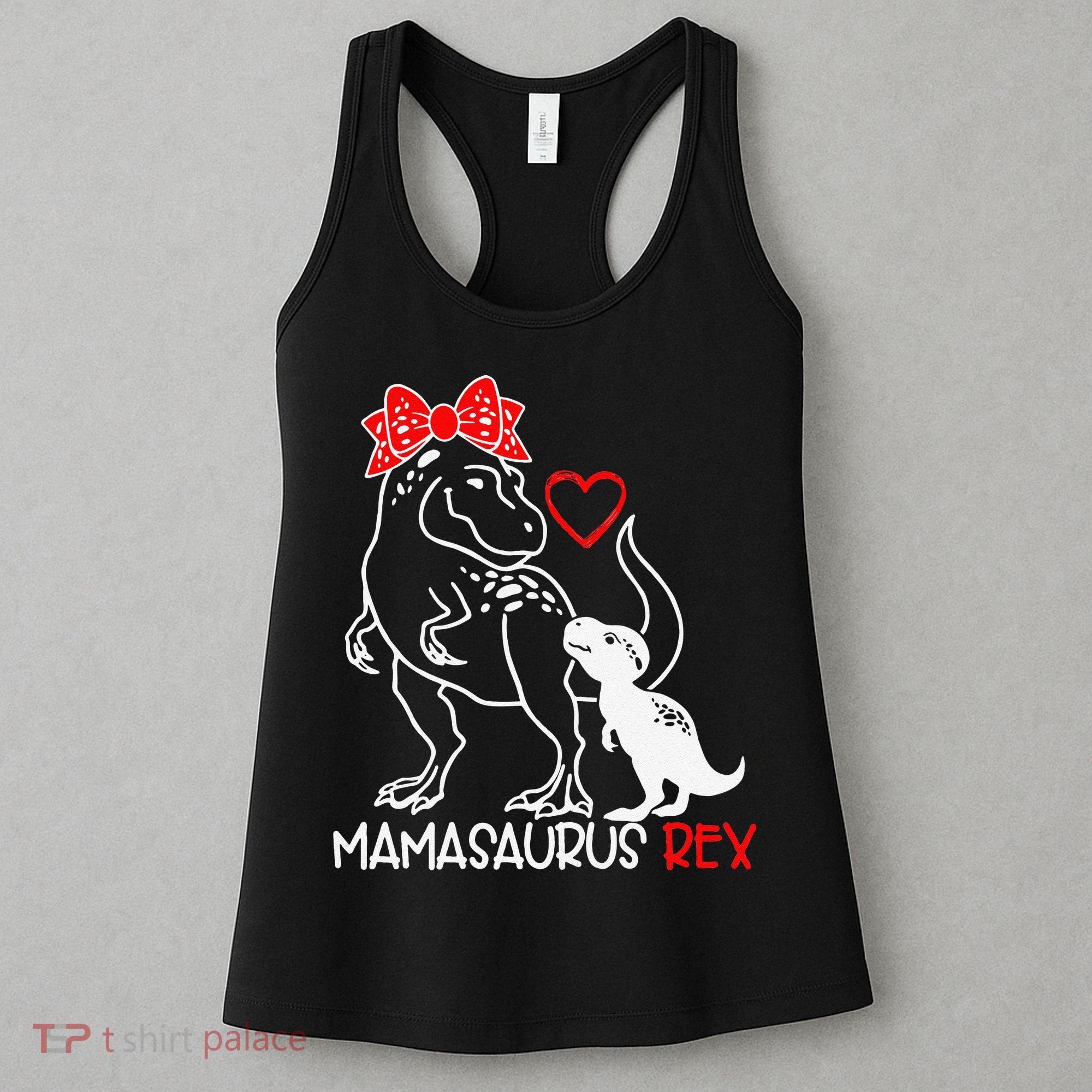 Womens Mamasaurus Dinosaur Funny Women's Costume T Rex Mother's Day Women's Tank Top