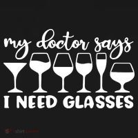 Womens My Doctor Says I Need Glasses Funny Drinking Wine Lover Ornament thumb 1