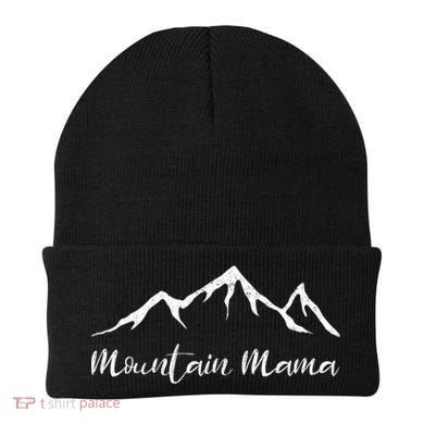 Womens Mother's Day Camping Mountain Mama Beanie