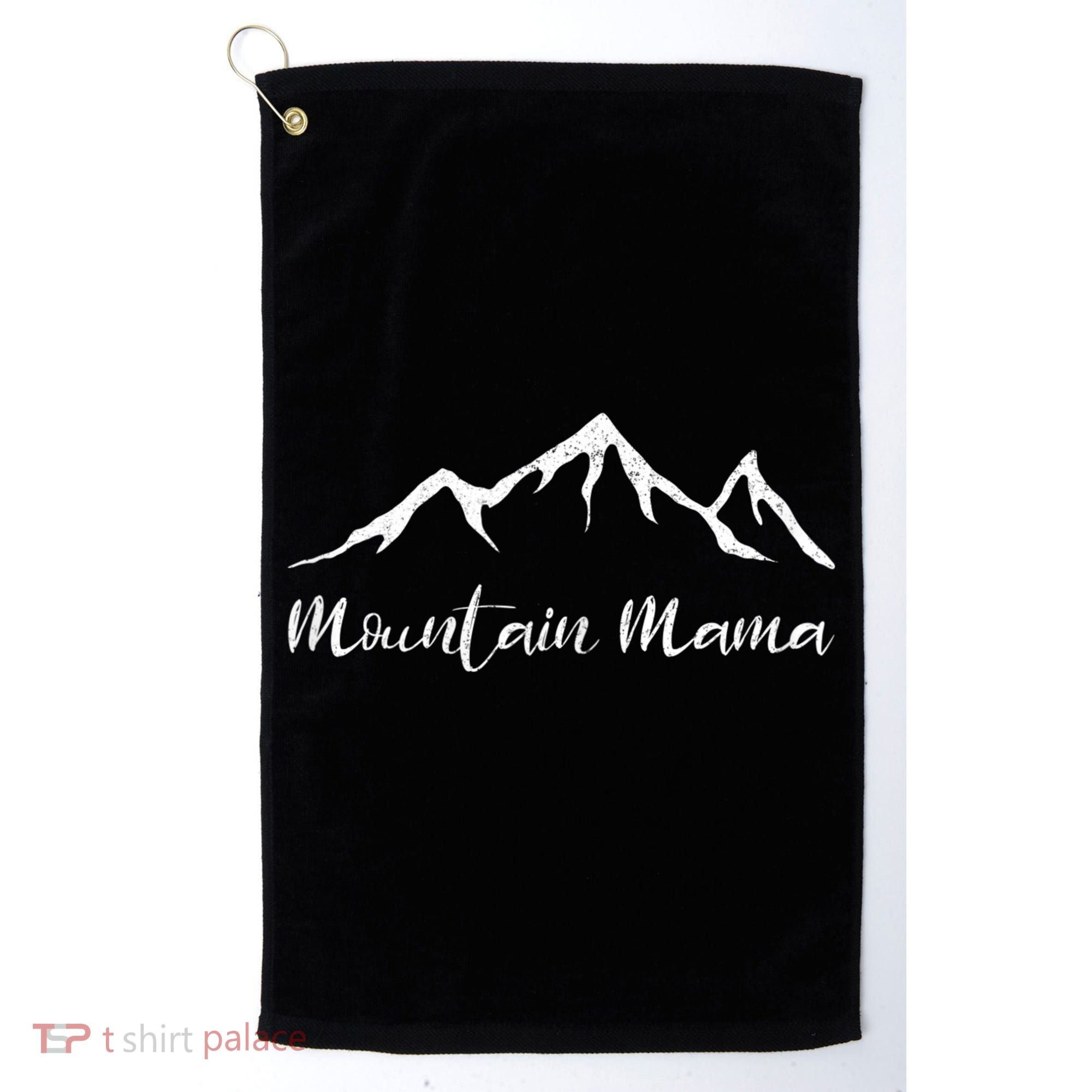 Womens Mother's Day Camping Mountain Mama Golf Towel
