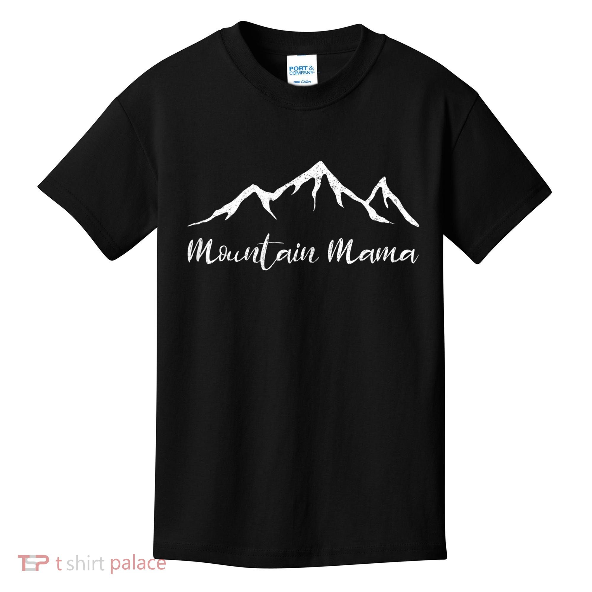 Womens Mother's Day Camping Mountain Mama Kids T-Shirt