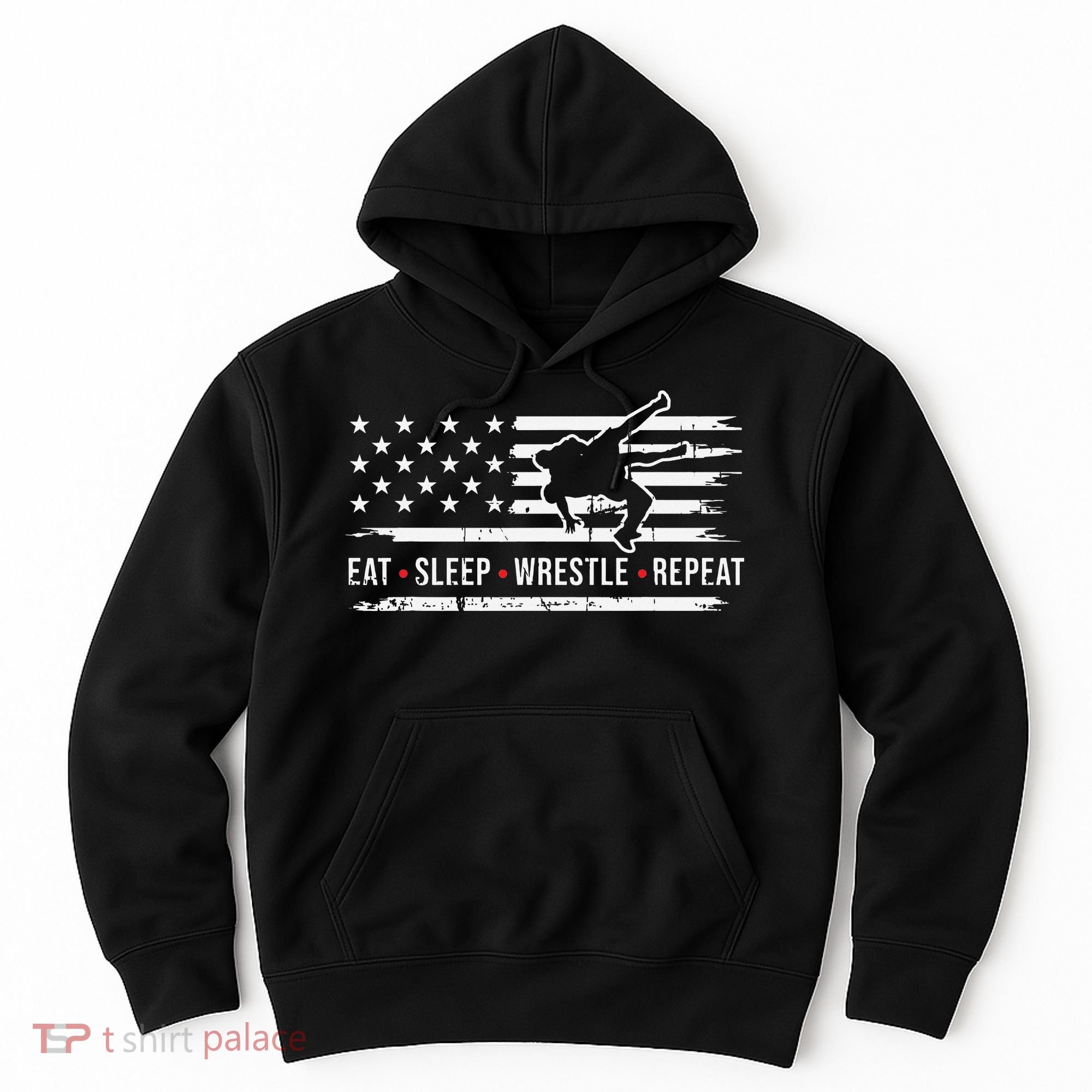 wrestling MMA eat sleep wrestle repeat funny theme wrestler  Hoodie