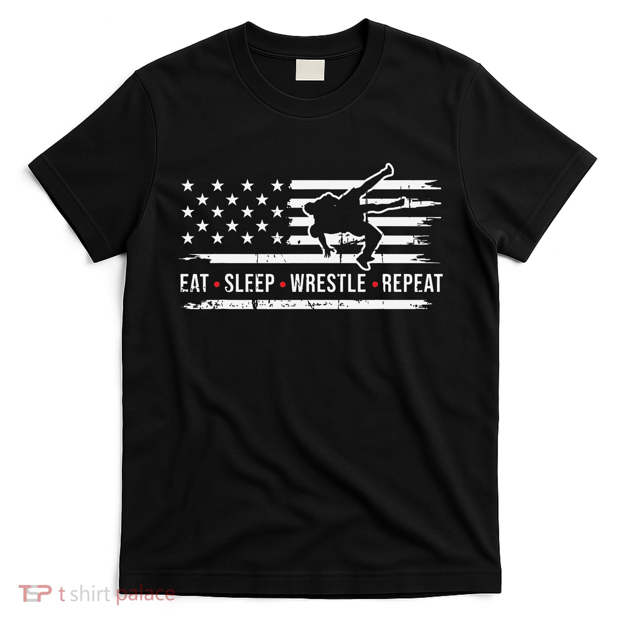 wrestling MMA eat sleep wrestle repeat funny theme wrestler  T-Shirt