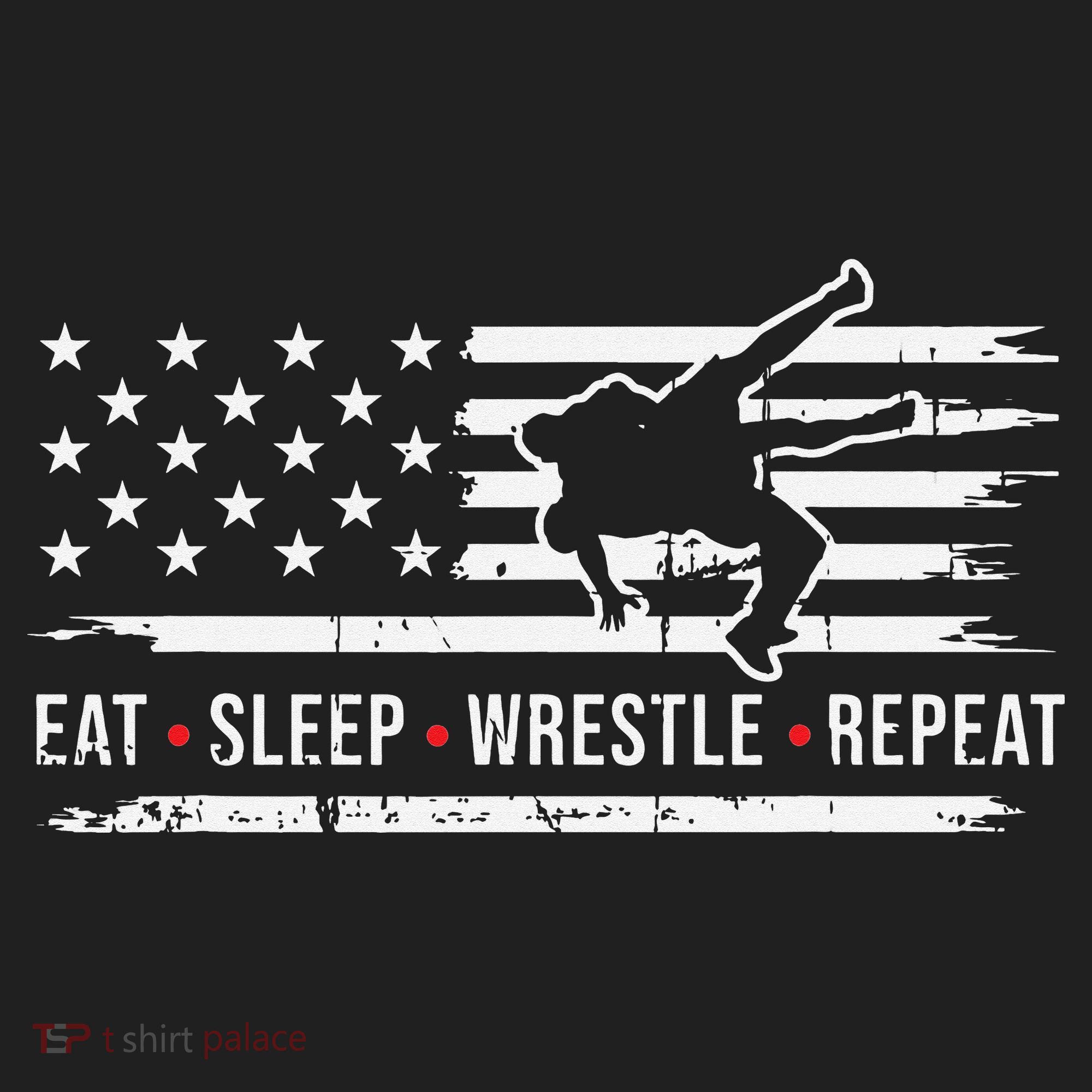 wrestling MMA eat sleep wrestle repeat funny theme wrestler  Beanie