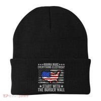 Wanna Make Everything Electric Start With The Border Wall Beanie thumb 0