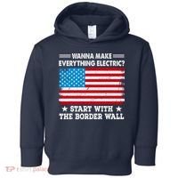 Wanna Make Everything Electric Start With The Border Wall Toddler Hoodie thumb 0