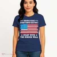 Wanna Make Everything Electric Start With The Border Wall Women's T-Shirt thumb 4