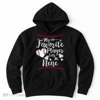 Wo My Favorite Player Calls Me Nene Baseball Heart Hoodie thumb 0