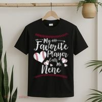 Wo My Favorite Player Calls Me Nene Baseball Heart T-Shirt thumb 2