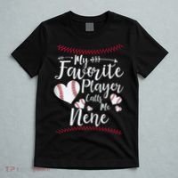 Wo My Favorite Player Calls Me Nene Baseball Heart T-Shirt thumb 5