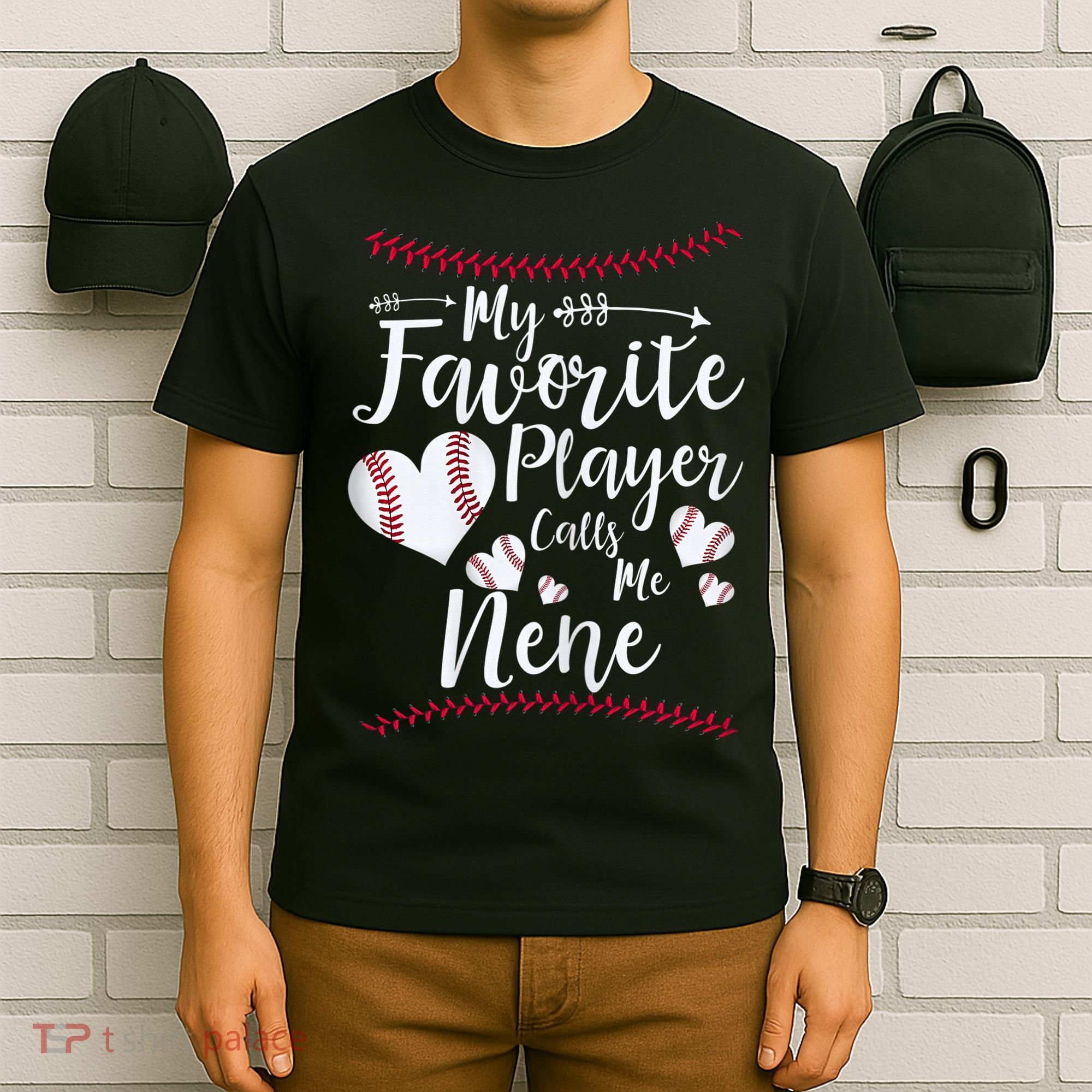 Wo My Favorite Player Calls Me Nene Baseball Heart T-Shirt
