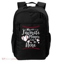 Wo My Favorite Player Calls Me Nene Baseball Heart Backpack thumb 0