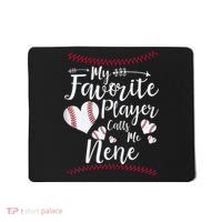 Wo My Favorite Player Calls Me Nene Baseball Heart Mousepad thumb 0