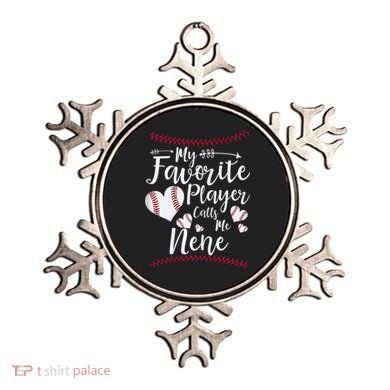 Wo My Favorite Player Calls Me Nene Baseball Heart Ornament