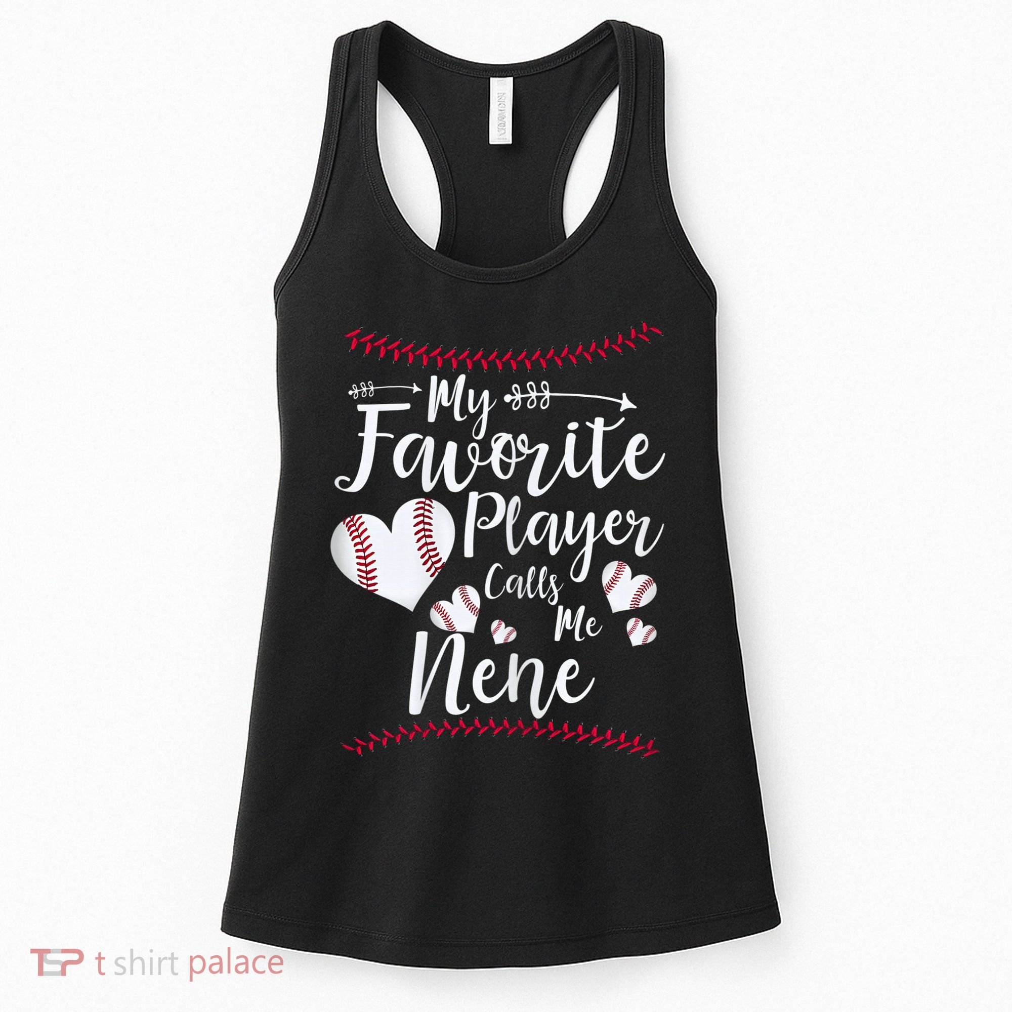 Wo My Favorite Player Calls Me Nene Baseball Heart Women's Tank Top