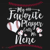 Wo My Favorite Player Calls Me Nene Baseball Heart Baby Bodysuit thumb 2