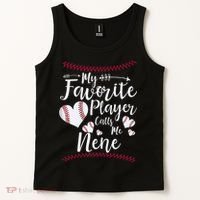 Wo My Favorite Player Calls Me Nene Baseball Heart Tank Top thumb 2