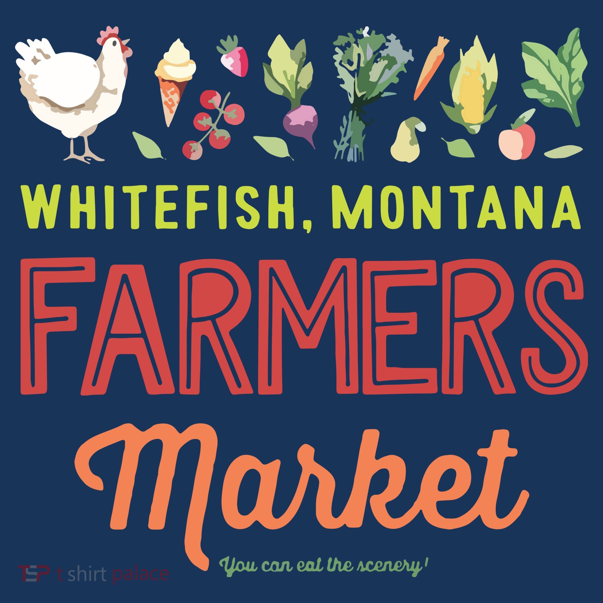 Whitefish Montana Farmers Market T-Shirt