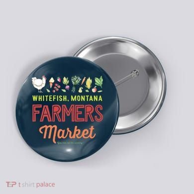 Whitefish Montana Farmers Market Button