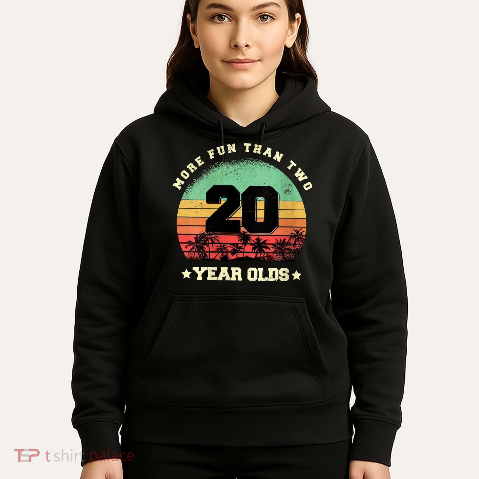 Wom.e.ns More Fun Than Two Twenty Year Olds 40th Birthday V-Neck Hoodie