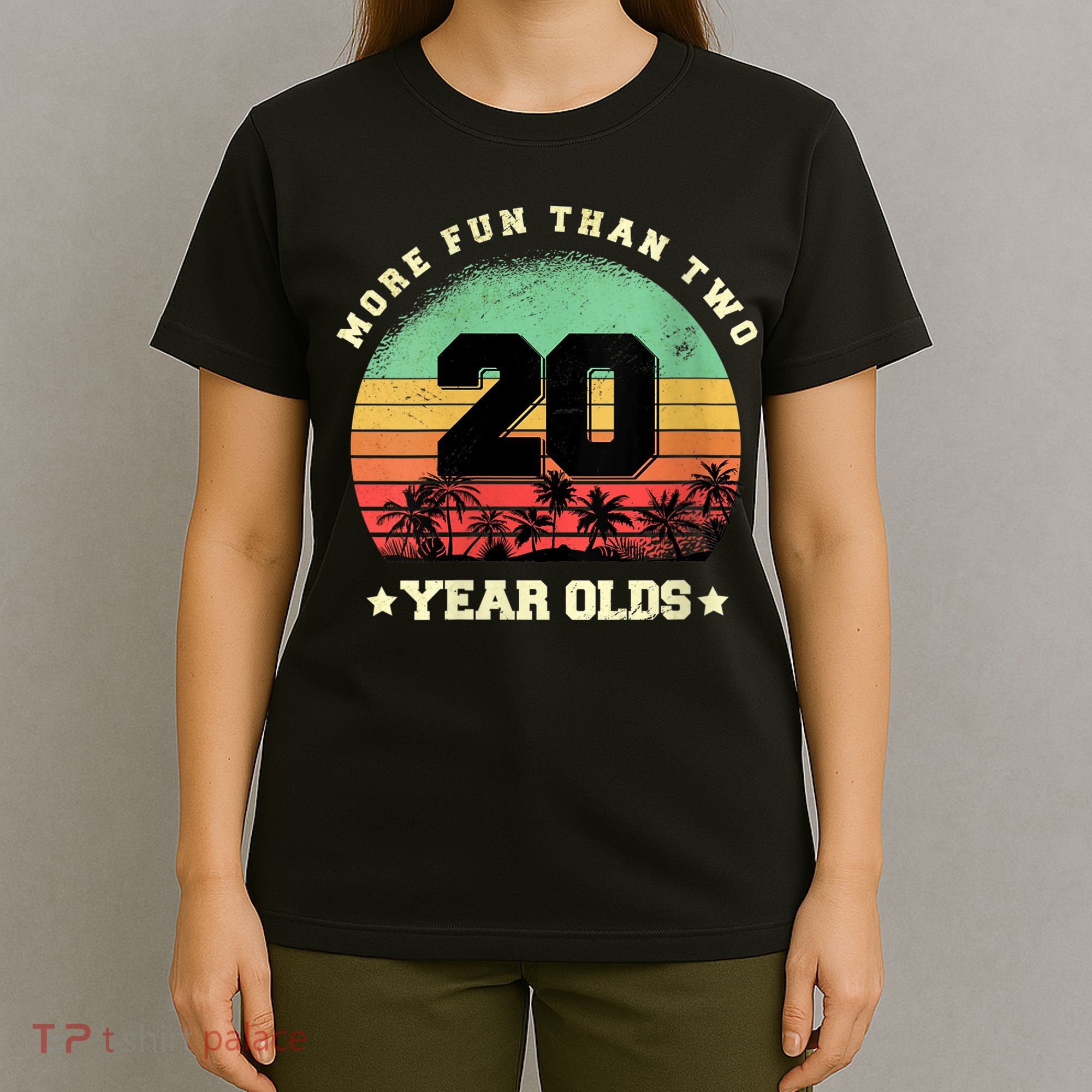 Wom.e.ns More Fun Than Two Twenty Year Olds 40th Birthday V-Neck T-Shirt