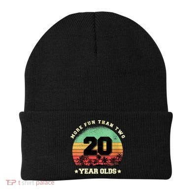 Wom.e.ns More Fun Than Two Twenty Year Olds 40th Birthday V-Neck Beanie