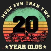 Wom.e.ns More Fun Than Two Twenty Year Olds 40th Birthday V-Neck Beanie thumb 2