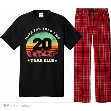 Wom.e.ns More Fun Than Two Twenty Year Olds 40th Birthday V-Neck Pajama Set