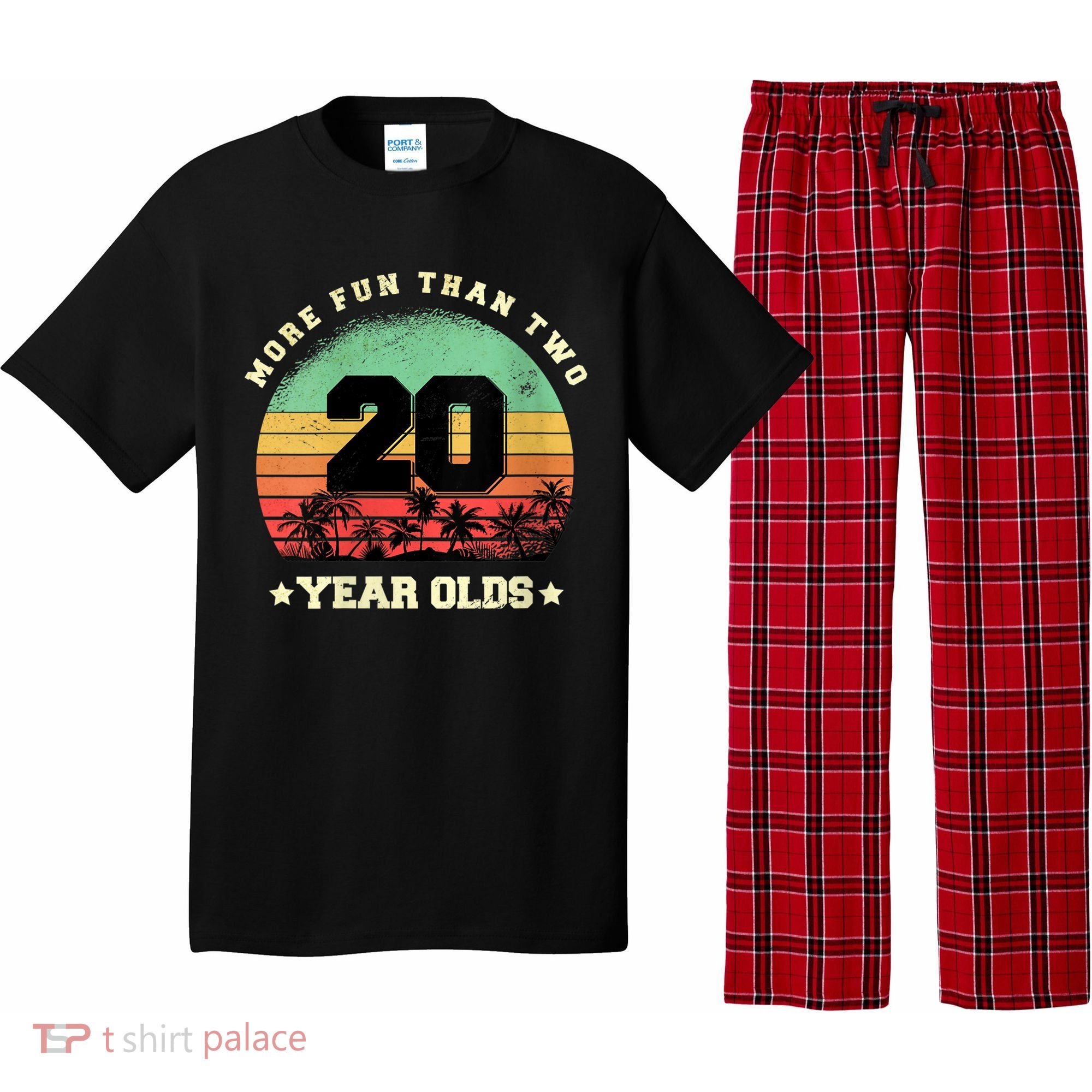 Wom.e.ns More Fun Than Two Twenty Year Olds 40th Birthday V-Neck Pajama Set