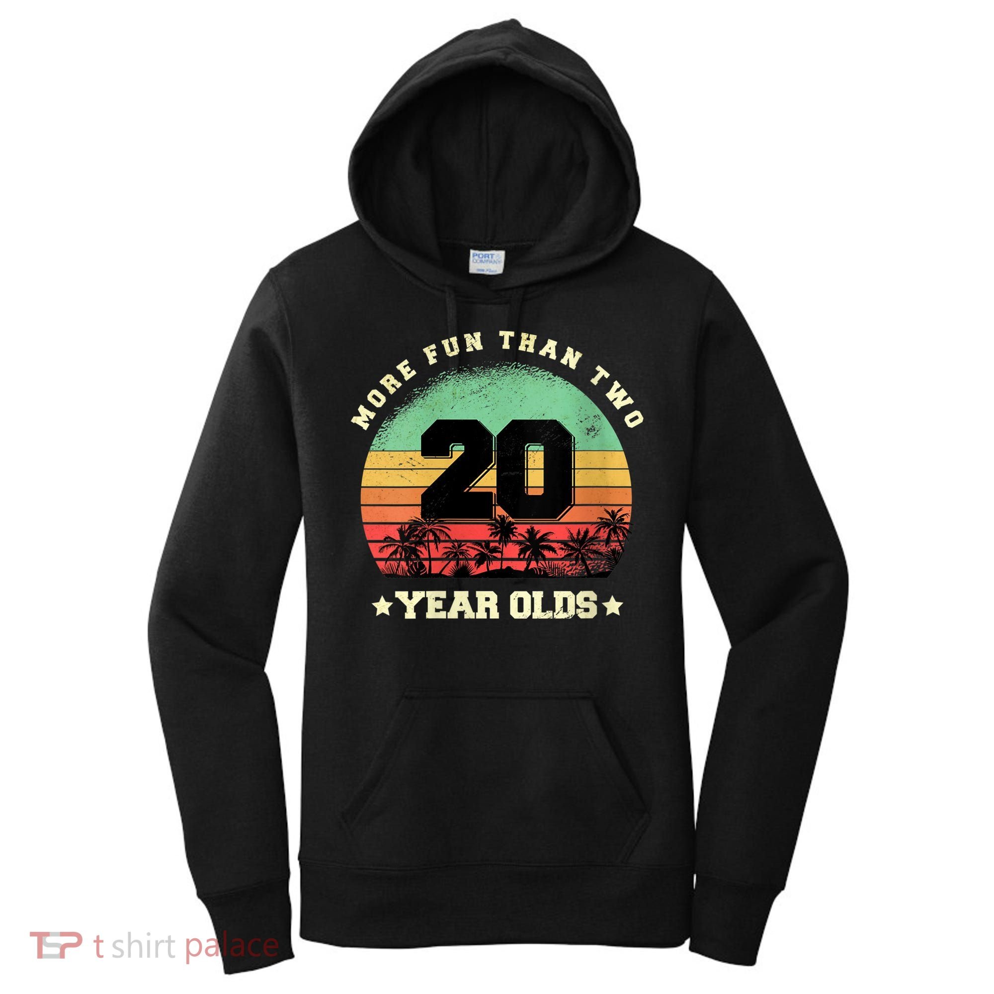 Wom.e.ns More Fun Than Two Twenty Year Olds 40th Birthday V-Neck Women's Hoodie