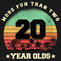 Wom.e.ns More Fun Than Two Twenty Year Olds 40th Birthday V-Neck Mousepad thumb 1