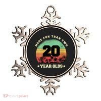 Wom.e.ns More Fun Than Two Twenty Year Olds 40th Birthday V-Neck Ornament thumb 0