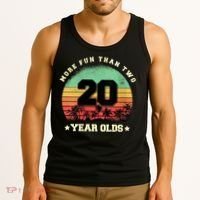 Wom.e.ns More Fun Than Two Twenty Year Olds 40th Birthday V-Neck Tank Top thumb 3