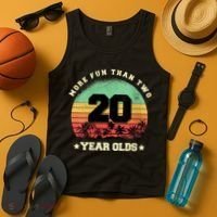 Wom.e.ns More Fun Than Two Twenty Year Olds 40th Birthday V-Neck Tank Top thumb 4