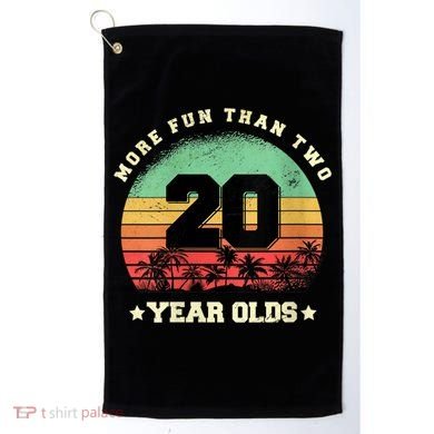 Wom.e.ns More Fun Than Two Twenty Year Olds 40th Birthday V-Neck Golf Towel