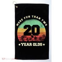 Wom.e.ns More Fun Than Two Twenty Year Olds 40th Birthday V-Neck Golf Towel thumb 0